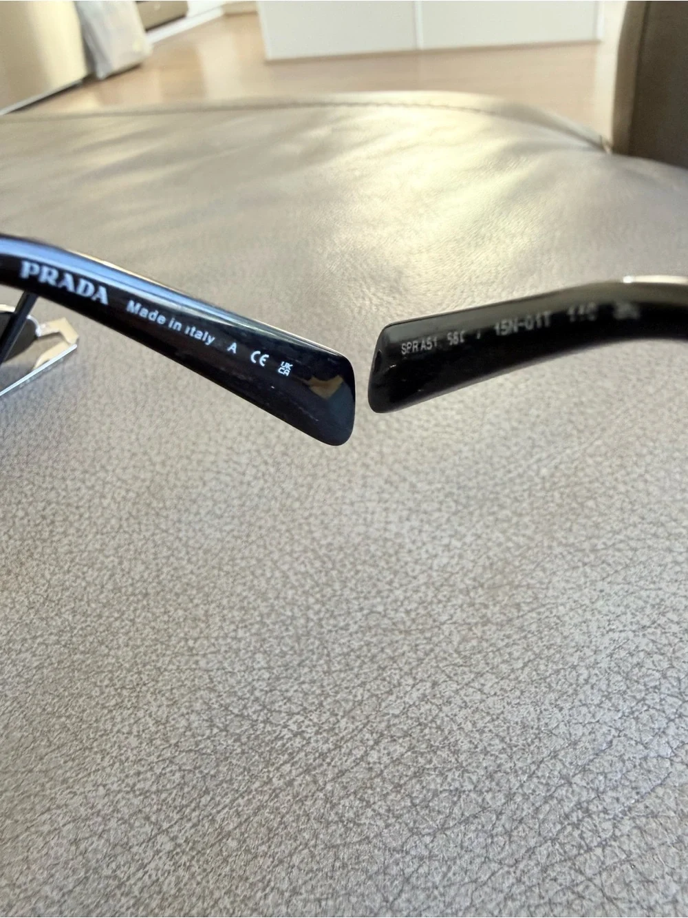 Prada Men’s Gold Frame with Brown Lenses Sunglasses PR A51S